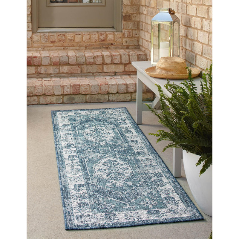 Susan Oriental Indoor / Outdoor Rug, Runner 2'7" x 12'
