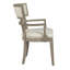 Chaise avec accoudoirs en lin Emilliana