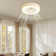 Dossiv 20.4" Semi Flush Mount Invisible LED Dimmable Ceiling Fan with Remote Control