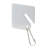 1-1/2 In. X 1-1/2 In., White Plastic, Key Tag With Hook