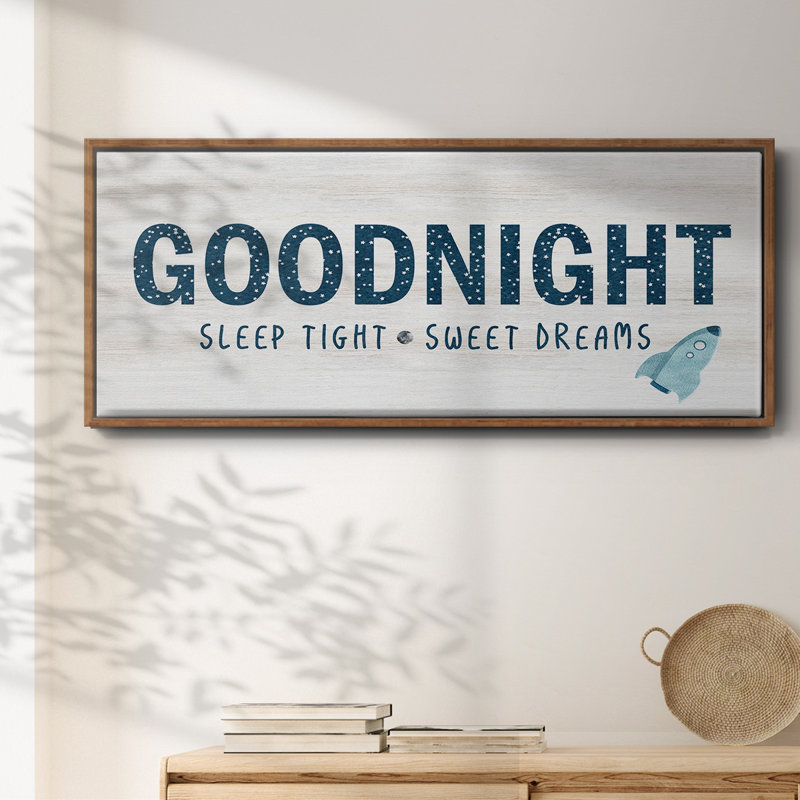 «Sleep Tight Sweet Dreams», toile encadrée, H 20 po x l 50 po