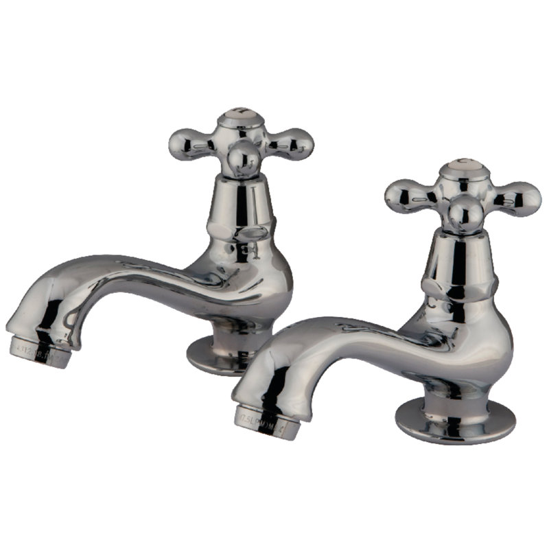 Robinet de lavabo à deux poignées Kingston, Chrome poli