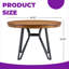 Table de salle à manger ronde Mid-Century moderne en bois de frêne clair avec pieds en épingle à cheveux - 4 sièges