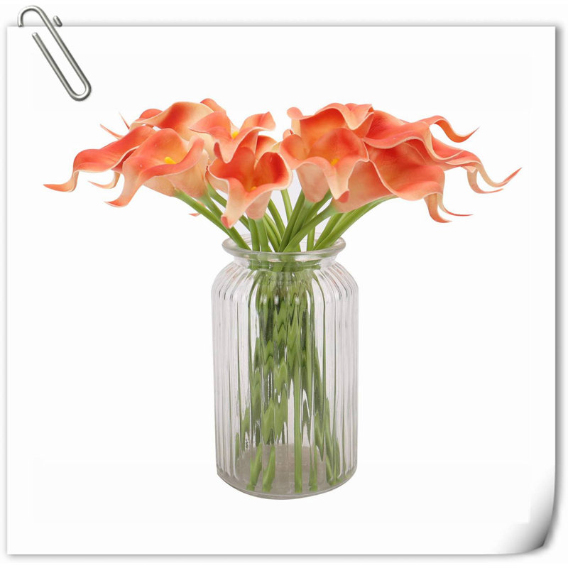 20 pièces de fleurs de lys Calla, Jaune orange