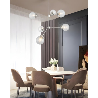 Lustre sphérique spoutnik à 6 lumières Meeks
