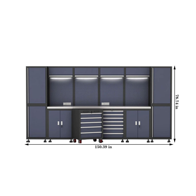 Workshop garage complete storage system set