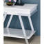 Table de bout blanche de style contemporain avec cadre chromé ultrabrillant