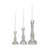 Set of 3 12.05 " Glass Candlestick