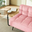 Canapé moderne à deux places en velours avec dossier et table d'appoint rotative à 360 ° - Repose-pieds, banc multiusage, ensemble de bureau et de chaise, conception peu encombrante-952032695