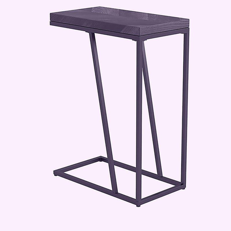 Table décorative campagnarde à chevrons gris et plage noire., Brun