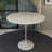 Heatherton Modern Bar Height Dining Table with Resin Top and Steel Pedestal Base Kitchen Table Seats 2-6 Person-1234930804-1230483998