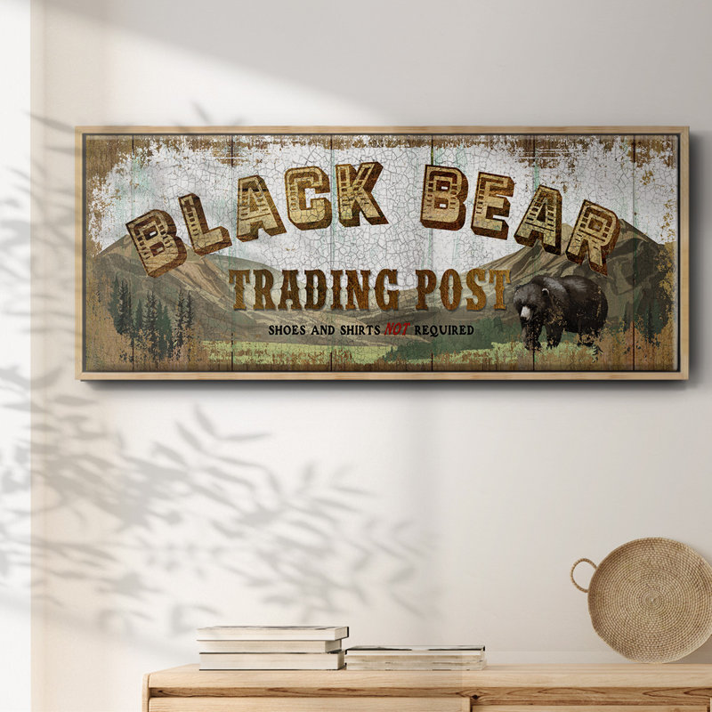 Black Bear Trading Post- Framed Canvas