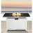 43" Rectangular Fire Pit With Smoked Glass And Metal Frame