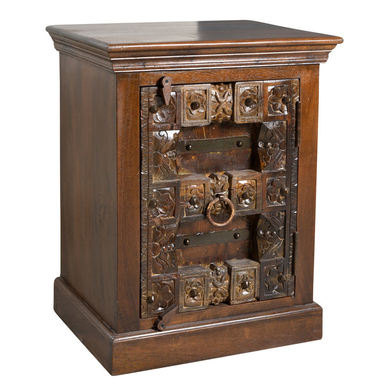 Rivero 55cm W Solid Wood Bedside Table