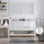 60 po X P 22 po P 35,4 po Meuble-lavabo gris H avec comptoir et lavabo blancs-293848830