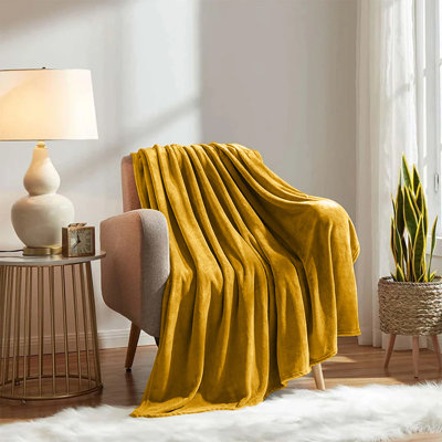 Premium Mink Faux/Fur Flannel Fleece Blanket – Soft, Cozy, Reversible Plush Throw For Bed & Sofa