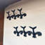 Porte-crochets mural en queue de baleine en fonte pour hall d'entrée, ensemble de 2, l 10,5 po