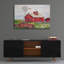 Art mural en verre acrylique «Red Red Barn A» par Jean Plout-1206490472