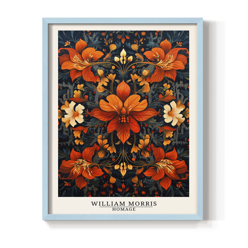 Reproduction encadrée de la collection XXV de la collection de bois massif - Bois massif, H 15 po x l 12 po, Blue