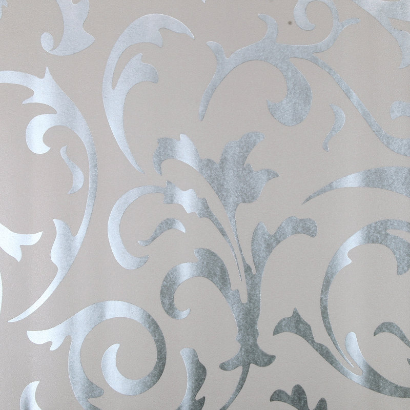 10m x 53cm Textured Matte Wallpaper Roll, Grey/Silver