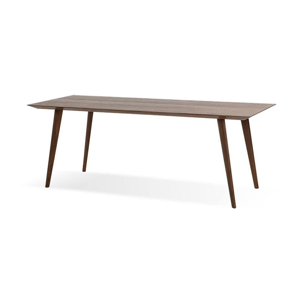 Mass Furni Nut-brown Rectangular Solid Wood Dining Table - Wayfair Canada