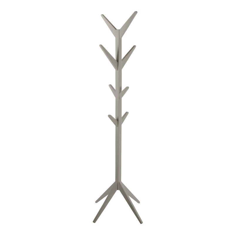 Jahiem Freestanding 8 - Hook Coat Rack, Grey