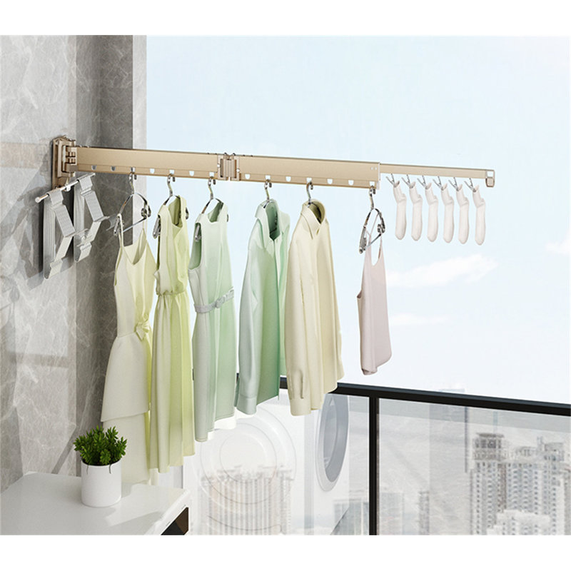 Spacemaster Pro Retractable Folding Clothes Rack, 6.49" H x 54.33" W x 15.74" D