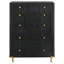 Commode de chambre à 5 tiroirs Kevin - noir-1723604094