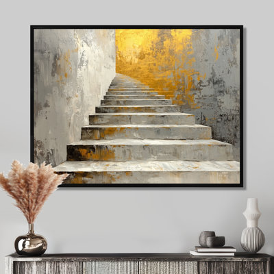 Art urbain sur toile, "Urban Silence Stairs To Heaven II" - architecture futuriste