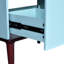 Meuble-lavabo de salle de bain avec lavabo en céramique - 2 bacs de rangement 30 "en bois massif bleu, cadre moderne 2 tiroirs exceptionnels