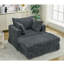 [NEW ARRIVED] 47.7'' Oversized Corduroy Chaise Longue With Ottoman-1354659673