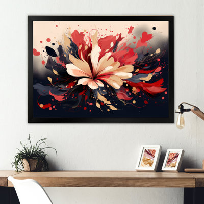 " Beige Red Harmony In Chaos "