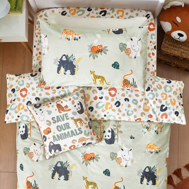 Labbe Cotton Blend Abstract Duvet Cover Set with Pillowcases Included, Double Duvet Cover + 2 Standard Pillowcases
