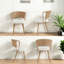 Comfortable Dining Chairs, Rattan Metal 4 Piece Farmhouse Set For Kitchen