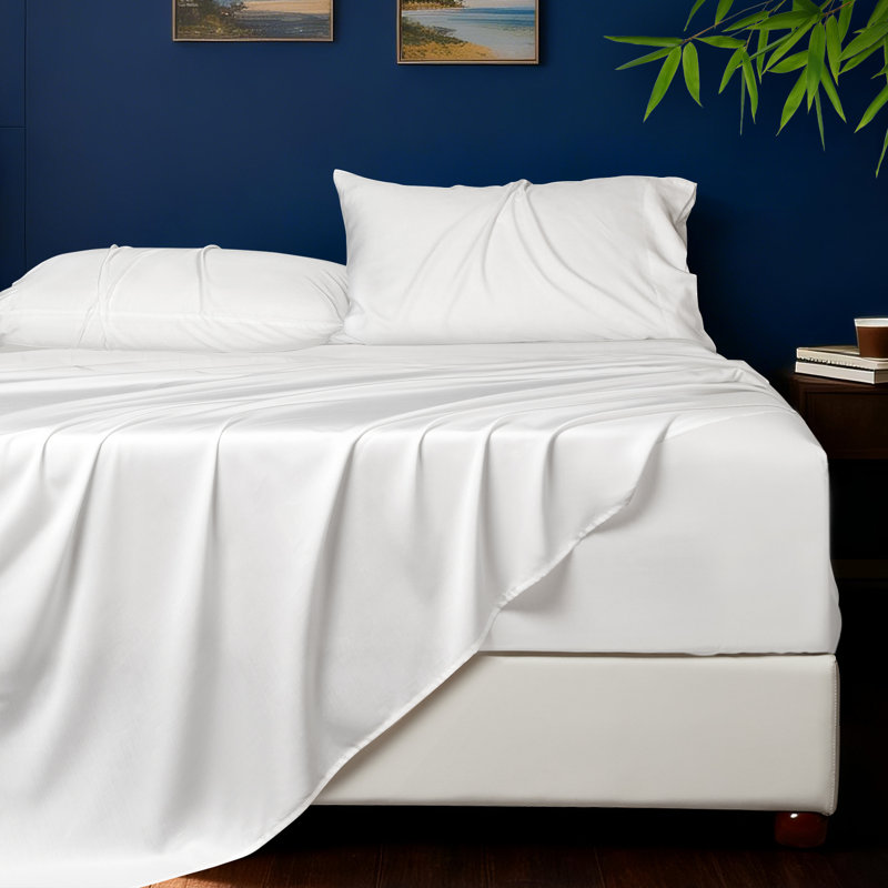 HYPREST Sheets, Rayon Derived from Bamboo, Extra Deep Pocket Fits 18"-24" Mattresses, King, White