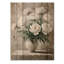 Vase en pivoines Simplicity Bloom II - décoration murale en bois pivoines - sur bois de pin naturel-777444822