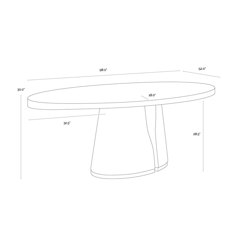 Tasmin Oval Dining Table