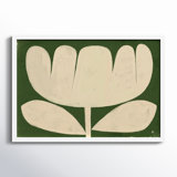 Flower On Green By Studiom - Framed Wall Art