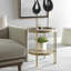 Table d'appoint ronde en laiton Peytros