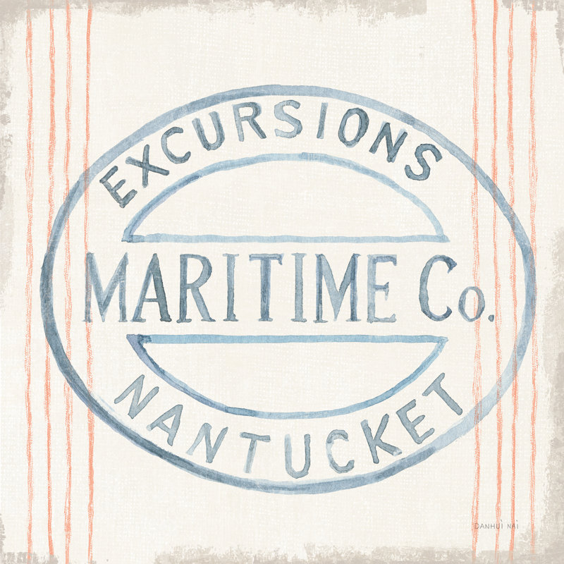 «Floursack Nautical X» par Danhui Nai, art textuel sur toile tendue, H 20 po x l 20 po, Non, Encadrement argenté