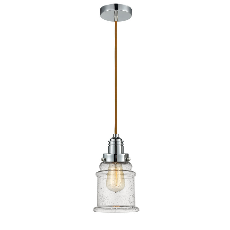 Cecil 1 - Light Single Pendant, Polished Chrome/Copper