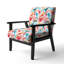 Chaise rembourrée multicolore à accents modernes et contemporains