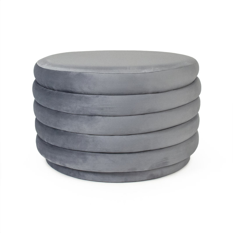 Otavio Round Pouf, Blue