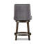 Swivel Upholstered Bar Stool with Solid Wood Frame-2065885368