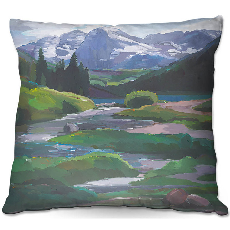 Couch Maroon Bells Throw Pillow, 16" x 16"