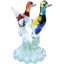 Barbini Murano Sommerso Handmade Glass Animals Hourglass