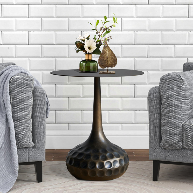 Elivra Iron Top End Table