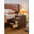 Solid Wood Nightstand with Two Drawers and Pull-out Panel Storage Bedside Table and Sofa Side Table