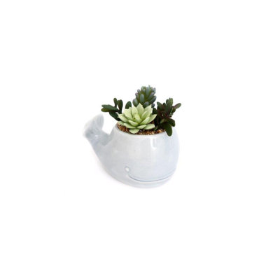 17cm Faux Succulent in Ceramic Pot