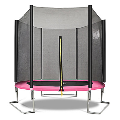 8Ft Trampoline Outer Net-Pink And Black